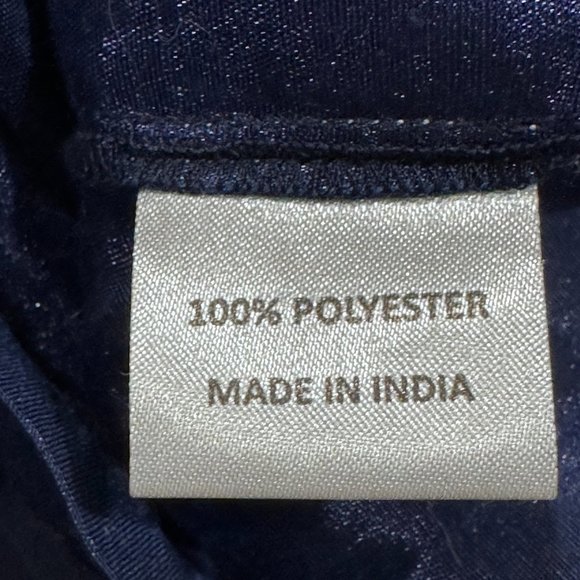 Indya Jumpsuit SS Boho Gypsy Ruffle Tier Legs Navy Metallic Floral Bollywood 2XL - Picture 10 of 11